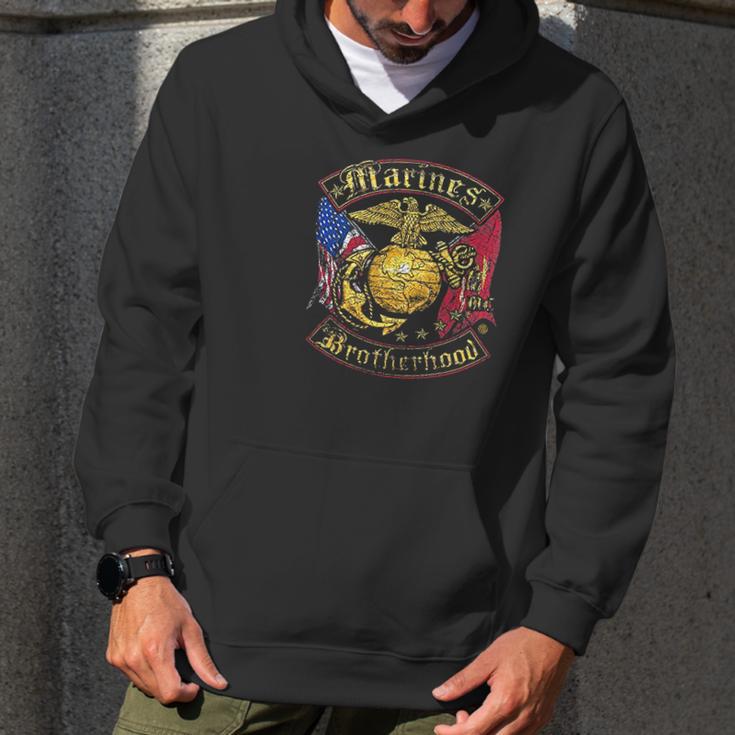 Usmc Marines Double Flag Men Hoodie