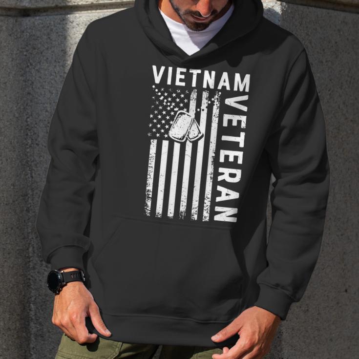 Vietnam Veteran 2022 Black White Great Flag Men Hoodie