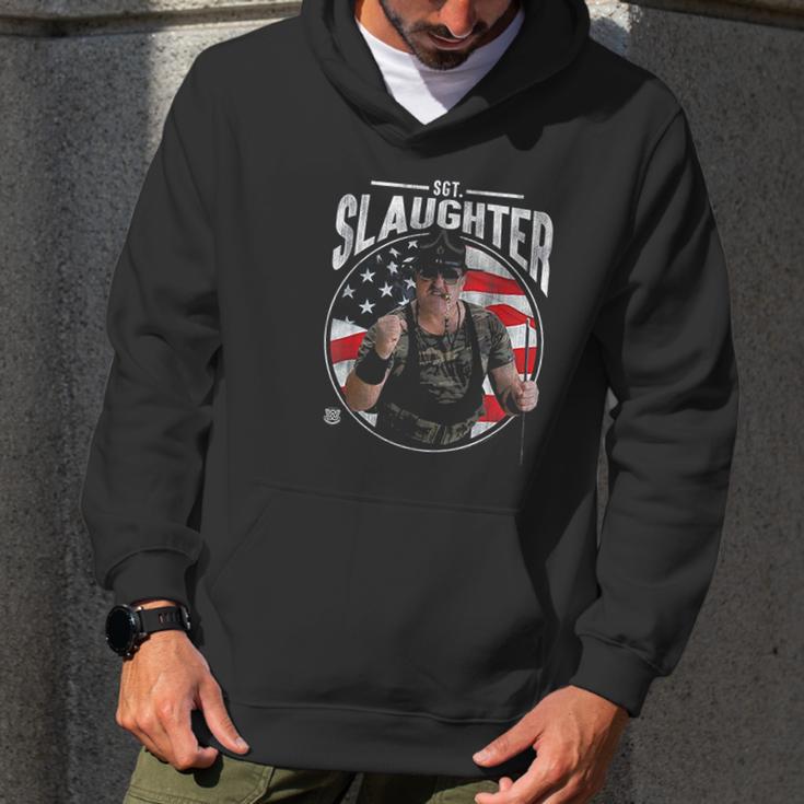 Wwe Sgt Slaughter With Flag Men Hoodie