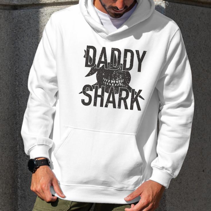 Daddy Shark Printed Graphic Dad Birthday Gifts Men Hoodie