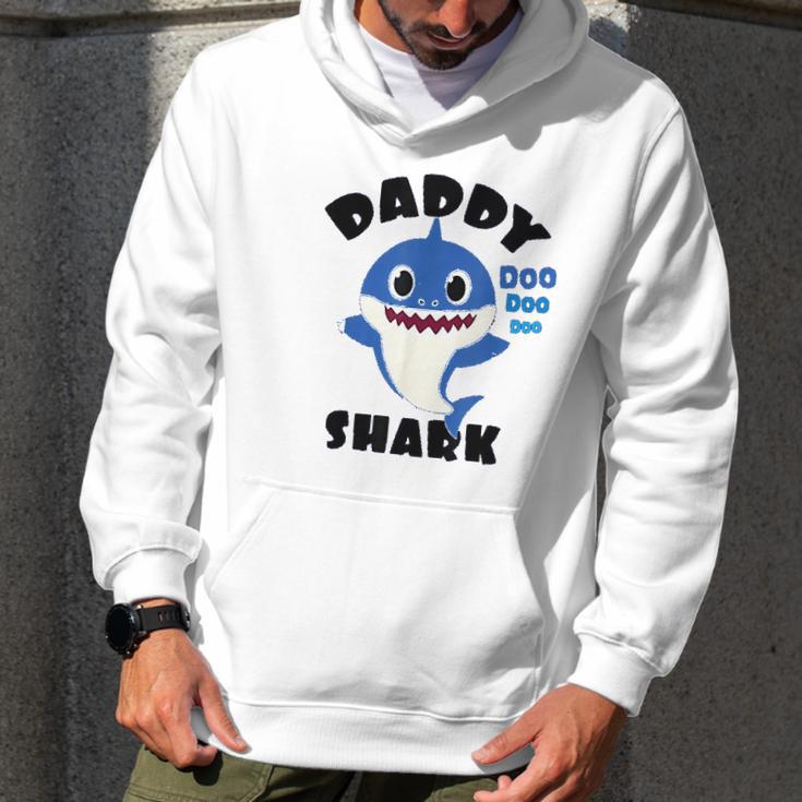 Daddy Shark Gift For Dad Shark Baby Cute Men Hoodie