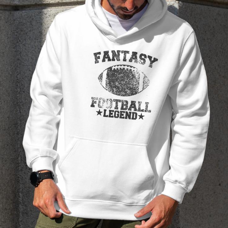 Fantasy Football Legend Funny Season Novelty Graphic Dad Gameday Men Hoodie