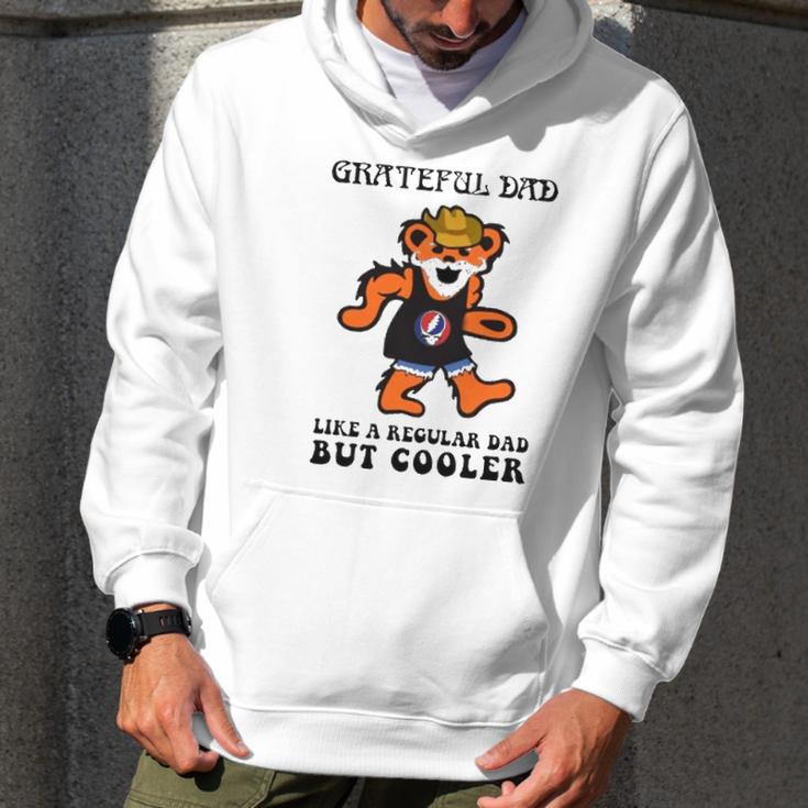 Father’S Day Music Grateful Dad Dead Like A Regular Dad But Cooler Logo Bearded Teddy Bear Men Hoodie