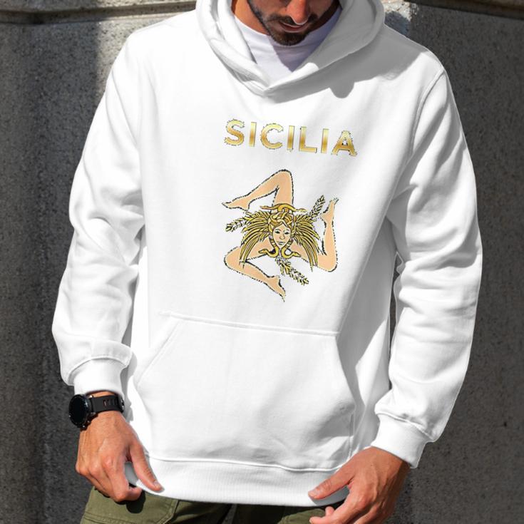 Sicilian Pride Sicilian Flag Trinacria Men Hoodie