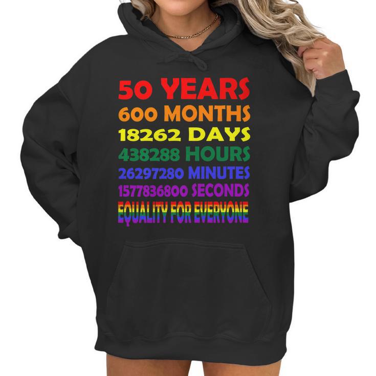 19692019 50Th Pride Anniversary 50 Years 600 Months Rainbow Women Hoodie