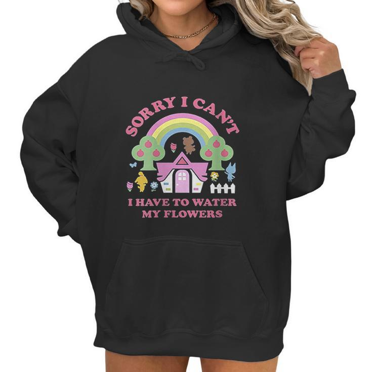 Womens Animal Crossing Sorry I Cant I Have To Water My Flowers Women Hoodie