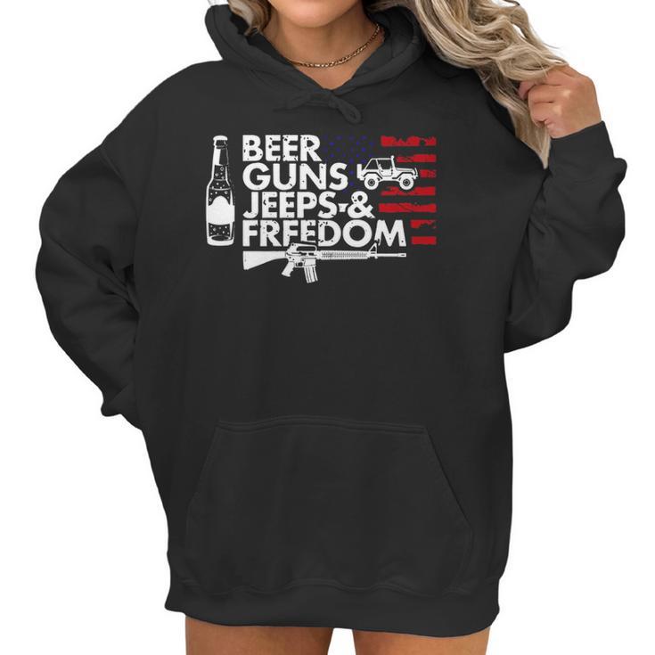 Beer Guns Jeeps & FreedomWomen Hoodie