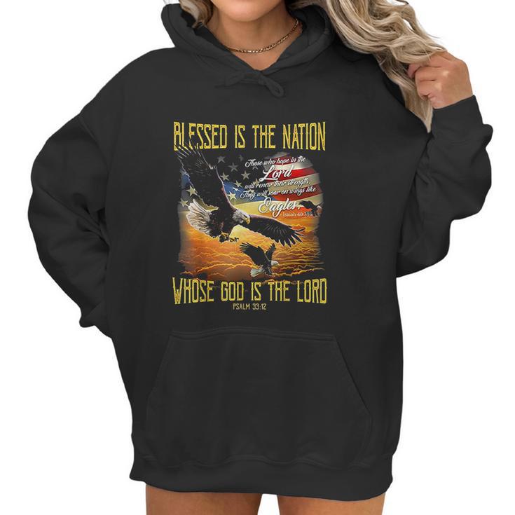 Blessed Is The Nation Whose God Is The Lord Women Hoodie