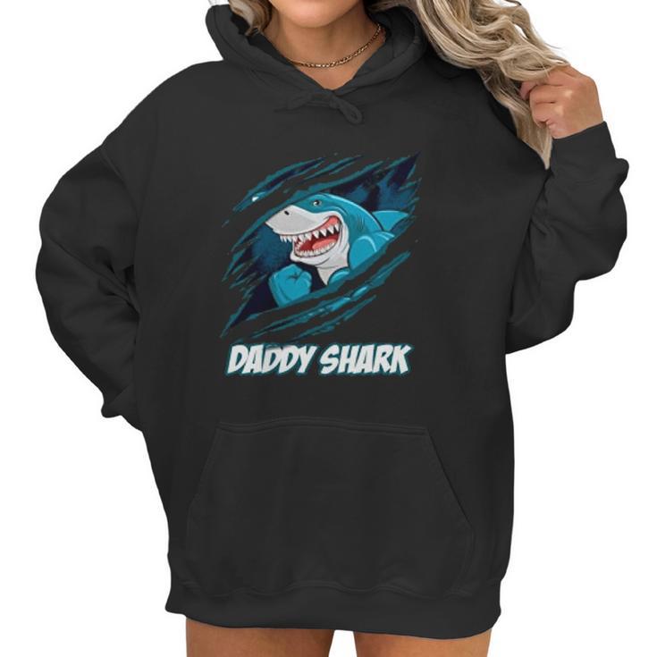 Daddy Shark In Blood Best Christmas Gifts For Dad Women Hoodie