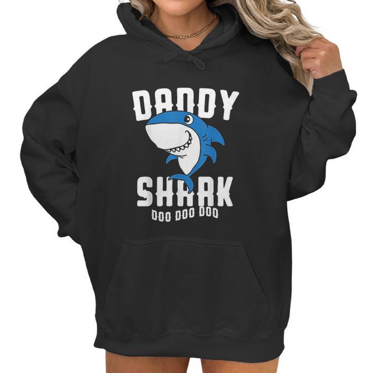 Daddy Shark For Fathers Day Grandpa Halloween Christmas Women Hoodie