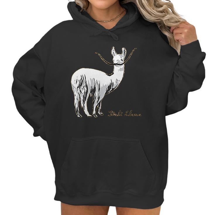 Dali Llama  For The Pun Lover Women Hoodie