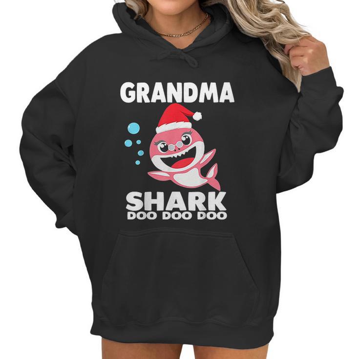 Grandma Shark Christmas For Matching Family Women Hoodie