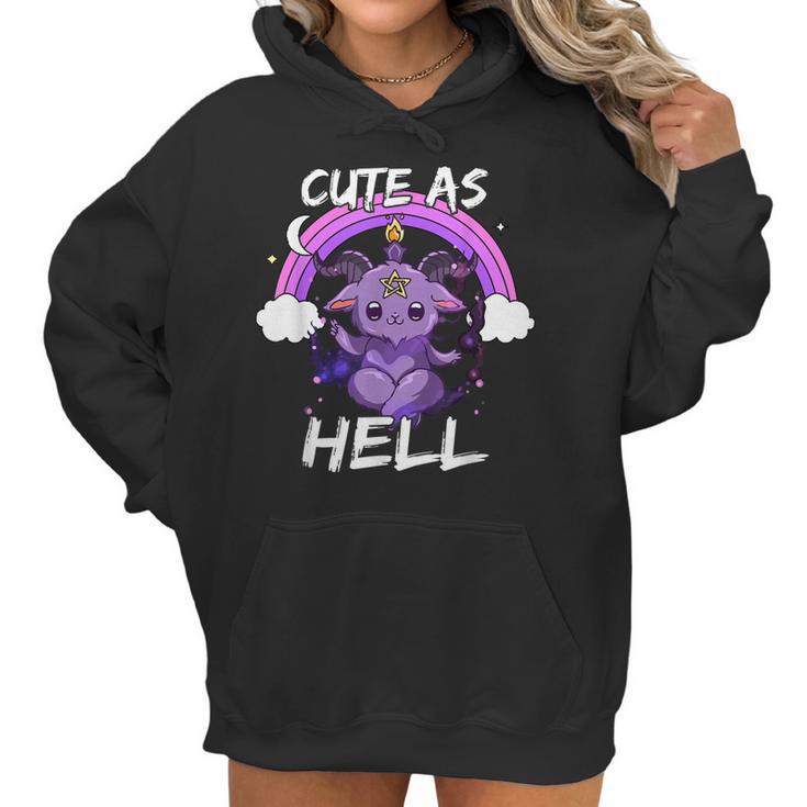 Halloween Baphomet Satan As Hell Pastel Goth Raglan Men Women T-Shirt Graphic Print Casual Unisex Tee Women Hoodie