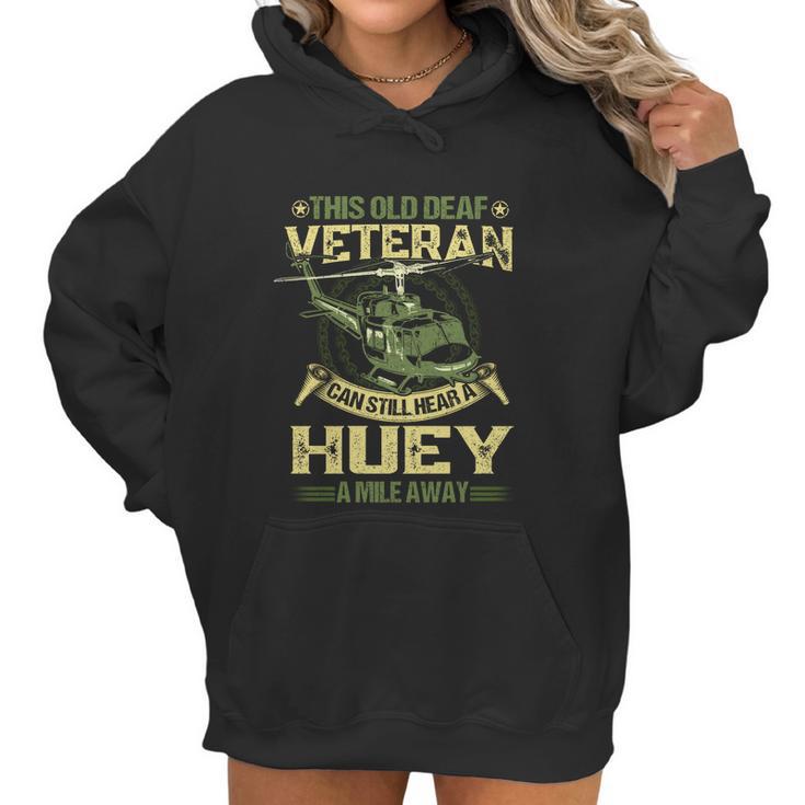 Hear A Huey A Mile Away Funny Gift Helicopter Pilot Vietnam Veteran Cute Gift Men Women T-Shirt Graphic Print Casual Unisex Tee Women Hoodie