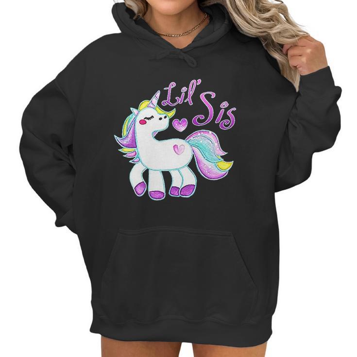 Lil Sis Unicorn Little Sister Infant Creeper Women Hoodie