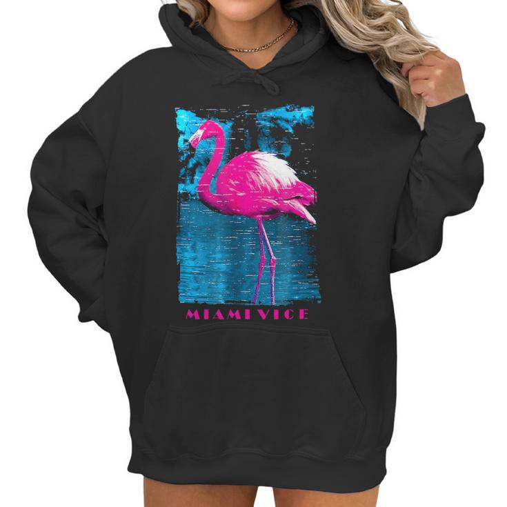 Miami Vice Flamingo Women Hoodie