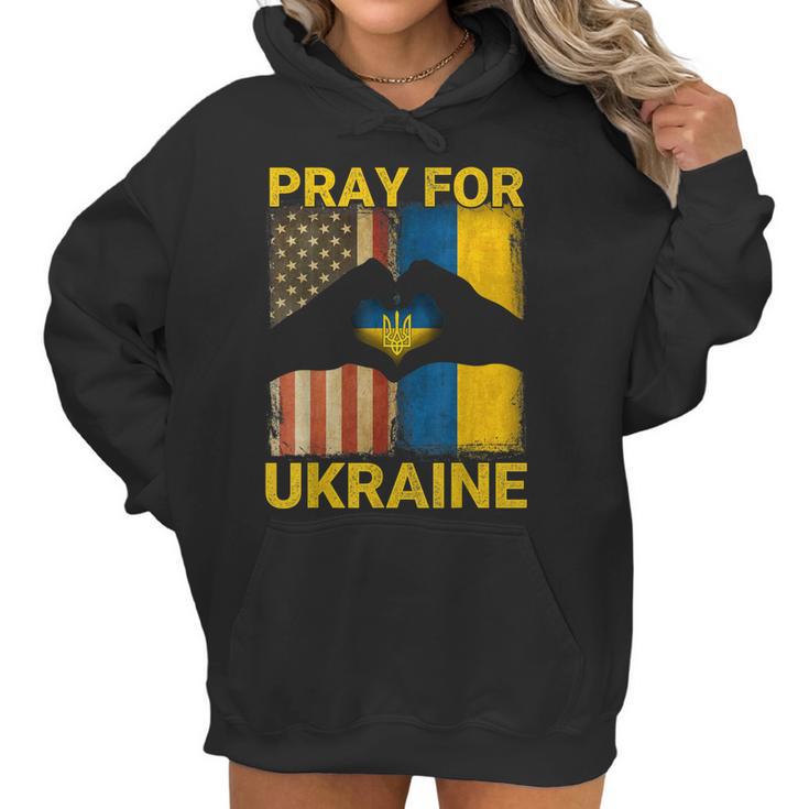 Pray For Ukraine Stand With Ukraine Ukrainian Flag Us Flag  Men Women T-Shirt Graphic Print Casual Unisex Tee Women Hoodie