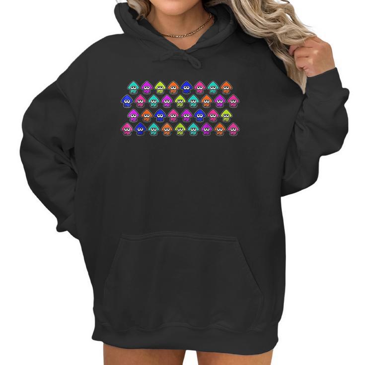 Rainbow  Squid Row Graphic Women Hoodie