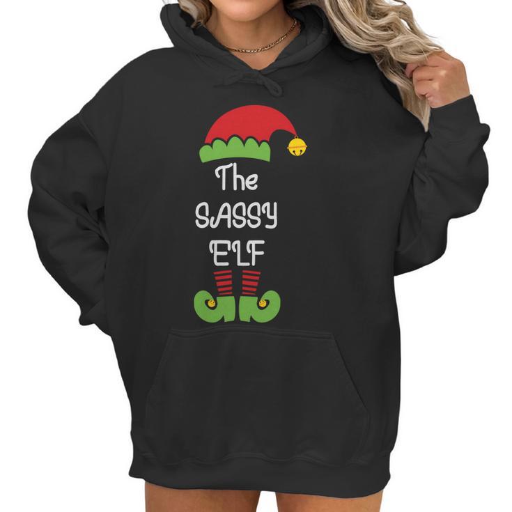 The Sassy Elf Matching Christmas Holiday Gift Women Hoodie