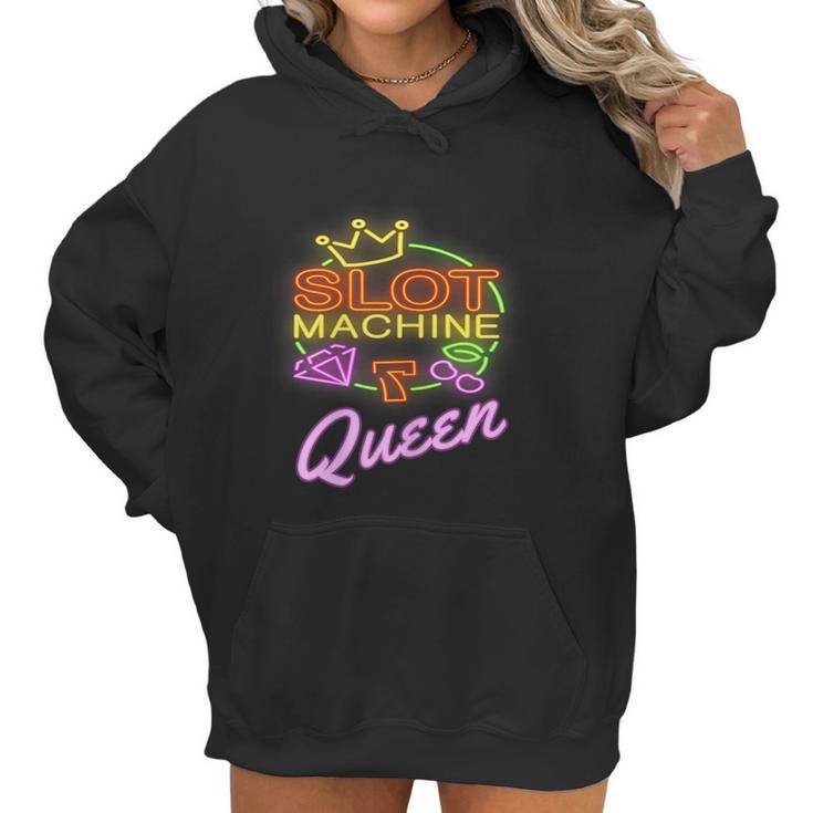 Womens Slot Machine Queen Casino Funny Gambling Women Hoodie