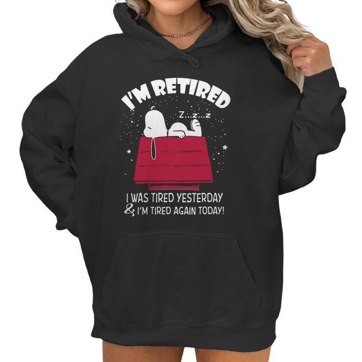 Snoopy Im Retired I Was Tired Yesterday Shirt Hoodie Tank Top Women Hoodie