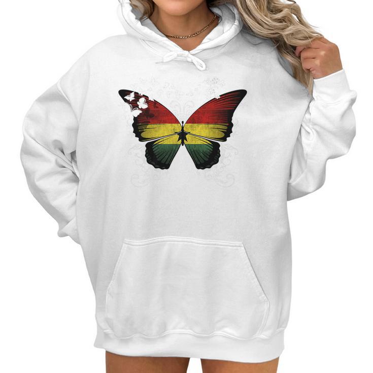 Ghana Flag Ghanaian Flag Butterfly Women Hoodie