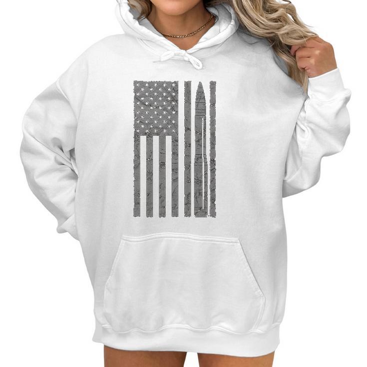 Minuteman Iii Icbm Missile Vintage Flag Af Missileer Women Hoodie