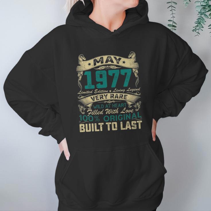 44Th Birthday Decorations May 1977 Men Women 44 Years Old Women Hoodie Gifts for Her