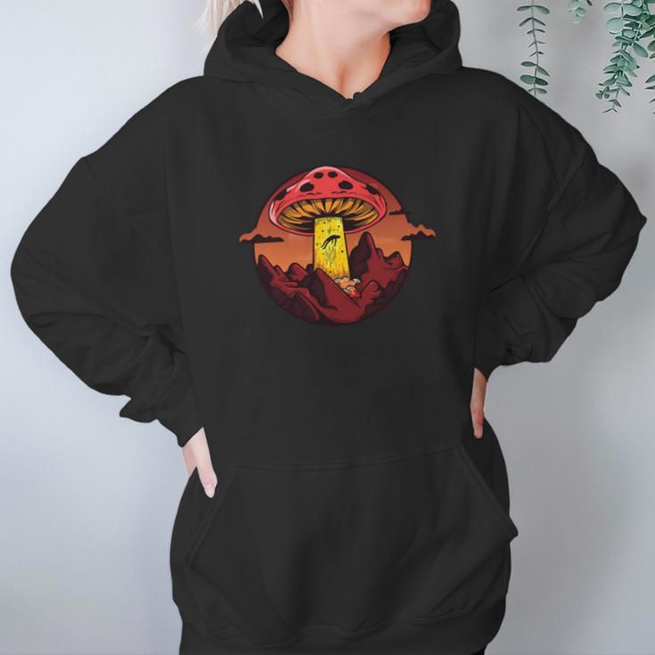 Alien Ufo Space Aliens Spaceship Kiffen Joint Mushrooms Shirt Women Hoodie Gifts for Her