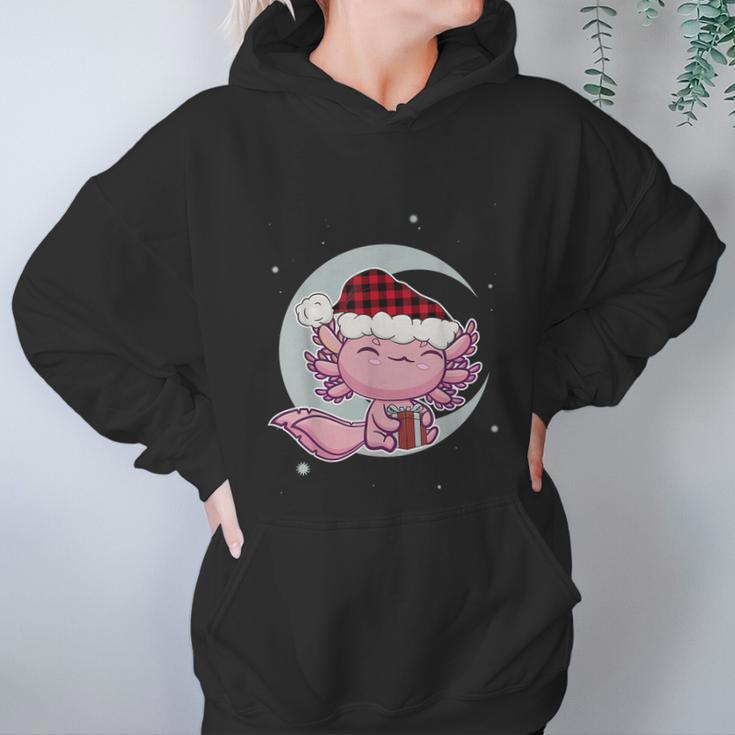 Axolotl Christmas Manga Kawaii Salamander Cute Santa Moon Women Hoodie Gifts for Her