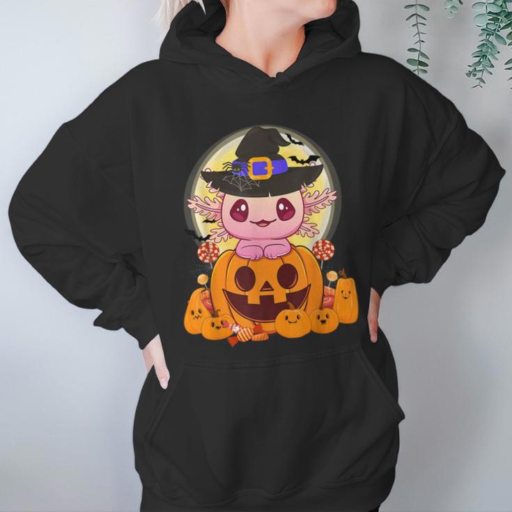 Axolotl Halloween Costume Pumpkin Pastel Goth Kawaii Anime Men Women T-Shirt Graphic Print Casual Unisex Tee Women Hoodie Gifts for Her