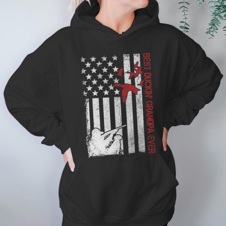 Best Duckin Grandpa Ever American Hunting Duck Hunter Gift Women Hoodie Gifts for Her