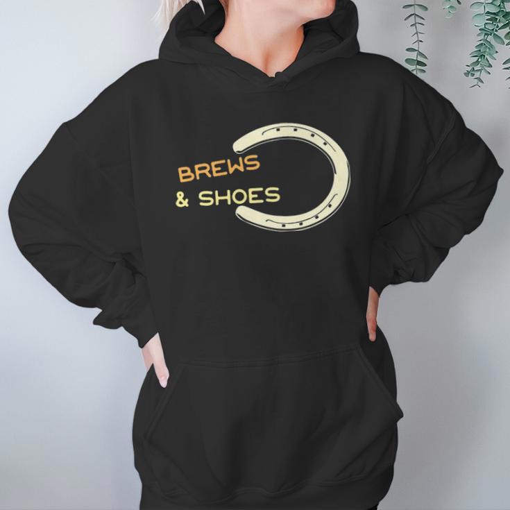 Brews And Shoes Horseshoe Ringer Pitching Bbq Women Hoodie Gifts for Her