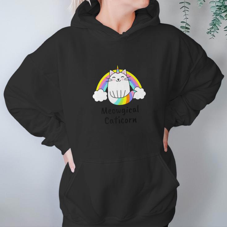 Cat Unicorn Meowgical Caticorn Rainbow Women Hoodie Gifts for Her