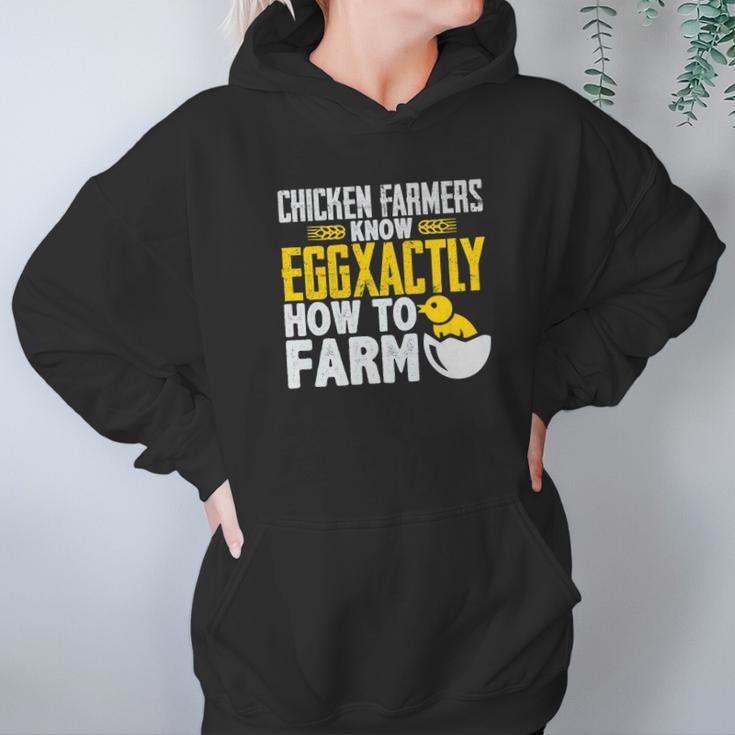 Chicken Farmers Know Eggaxtly How To Farm Women Hoodie Gifts for Her