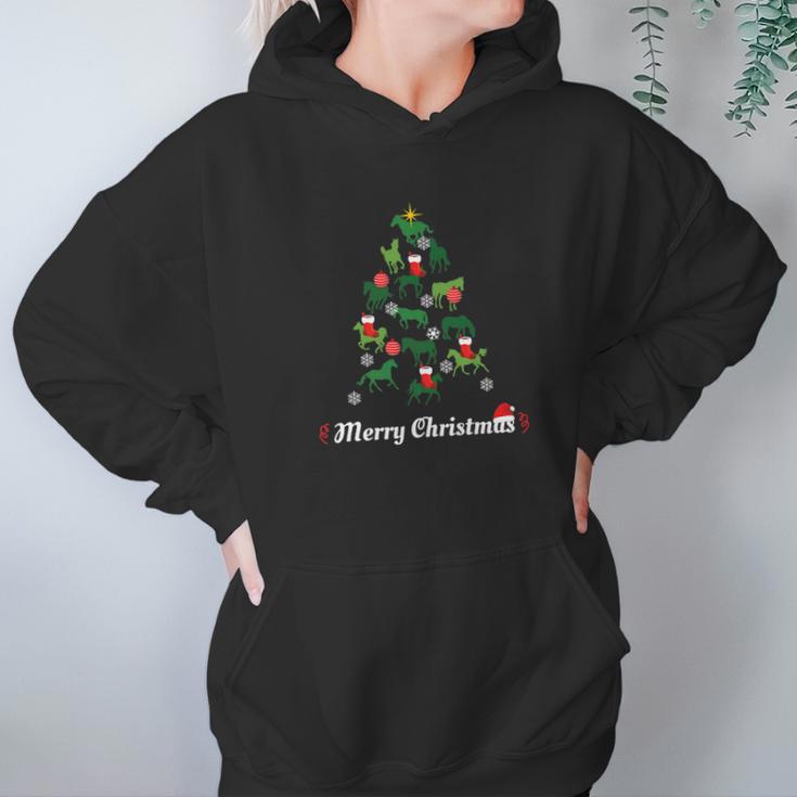 Christmas Horse Lover Foal Colt Filly Gelding Tree Women Hoodie Gifts for Her