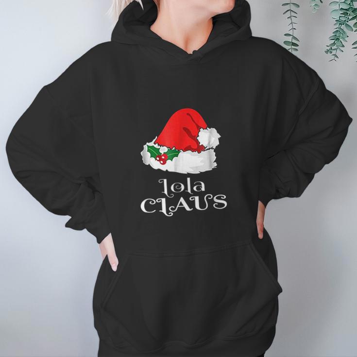 Christmas Lola Claus Matching Pinay Santa Hat Women Hoodie Gifts for Her