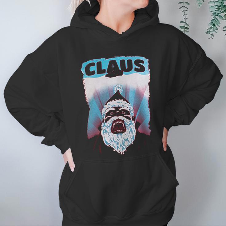 Claus | Funny Jaws Spoof Santa Christmas Joke Holiday Women Hoodie Gifts for Her