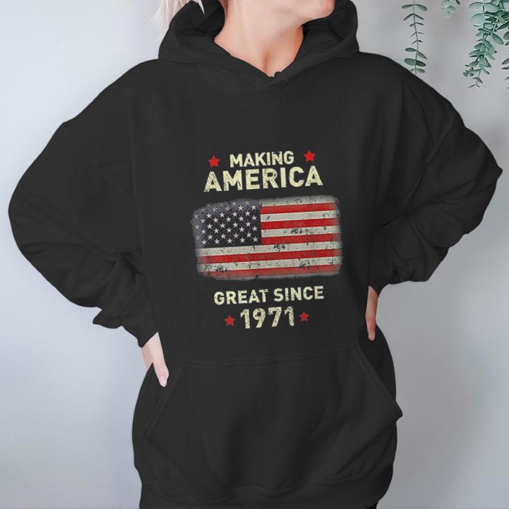 Cool 1971 Bday Funny Vintage 50Th Birthday Women Hoodie Gifts for Her