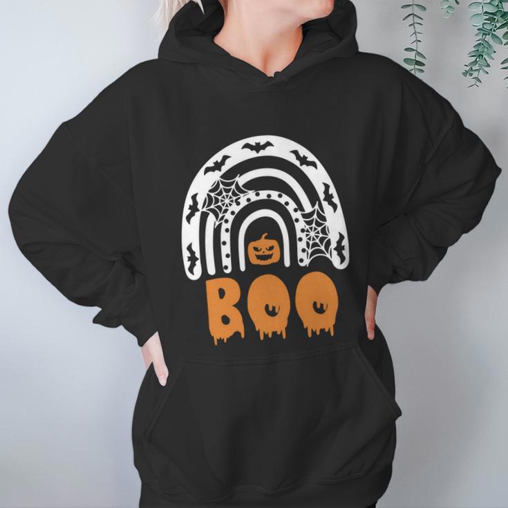 Cute Halloween Funny Halloween Day Halloween Ghost Rainbow Boo Rainbow Hal Women Hoodie Gifts for Her