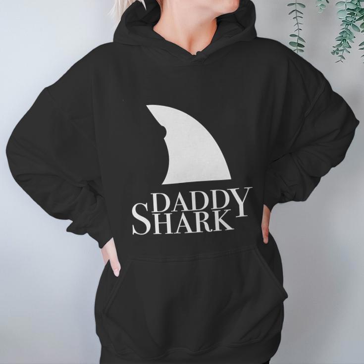 Daddy Shark Black Design Best Christmas Gifts For Dad Women Hoodie Gifts for Her