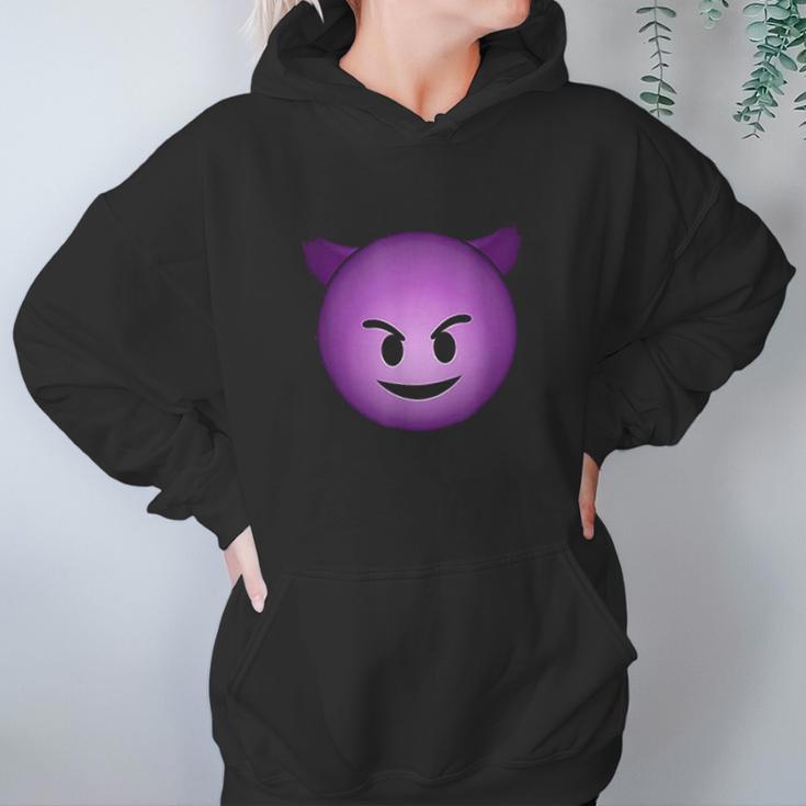 Devil Face Emoji Funny Halloween Gift For Men Women Kids Women Hoodie Gifts for Her