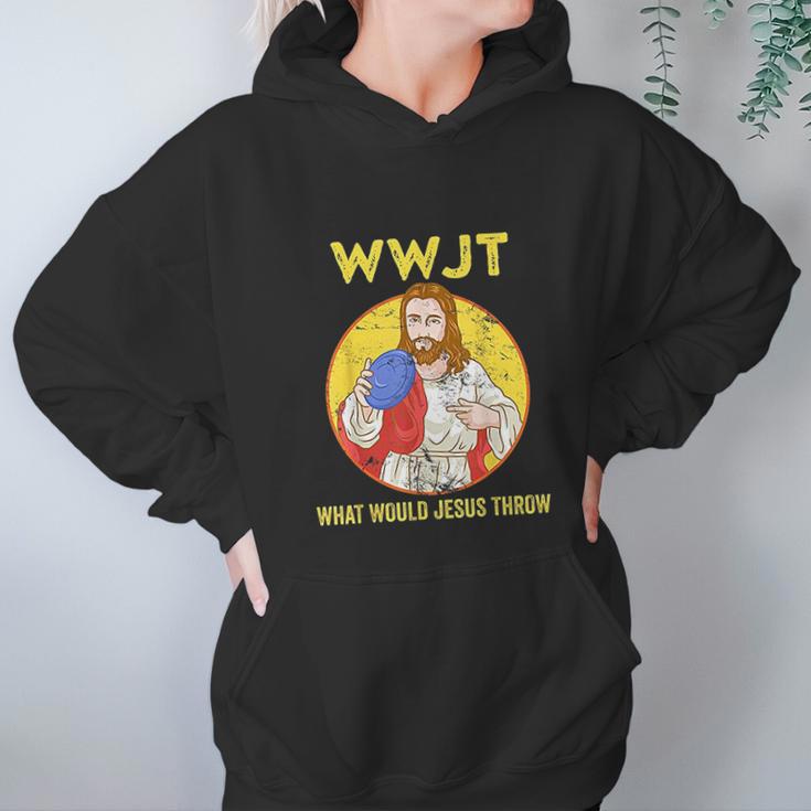 Disc Golf Shirt What Would Jesus Throw Frisbee Golf Women Hoodie Gifts for Her