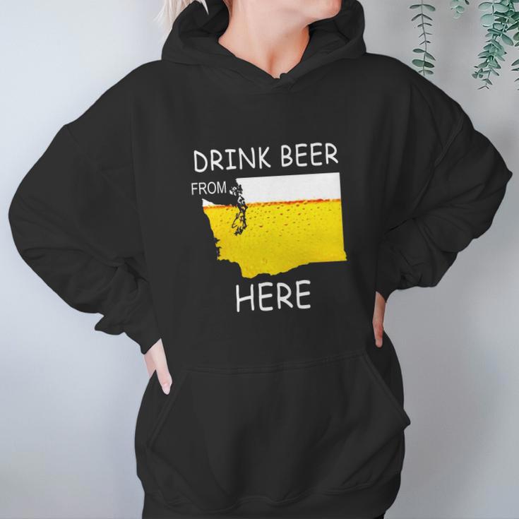 Drink Beer From Washington State Flag Vintage Funny Tshirt Women Hoodie Gifts for Her