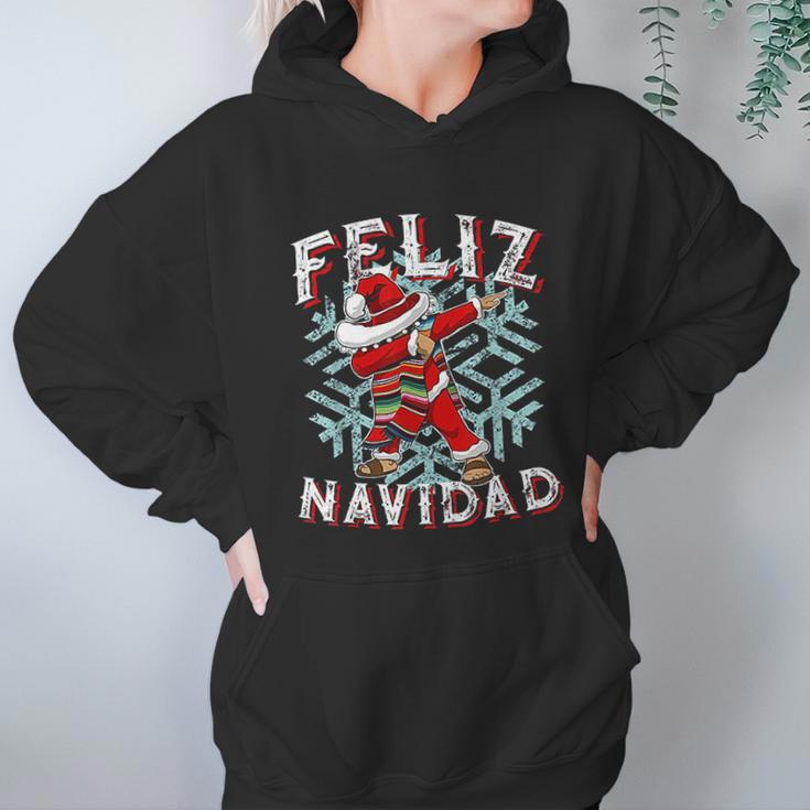 Feliz Navidad Dabbing Christmas Gift Women Hoodie Gifts for Her