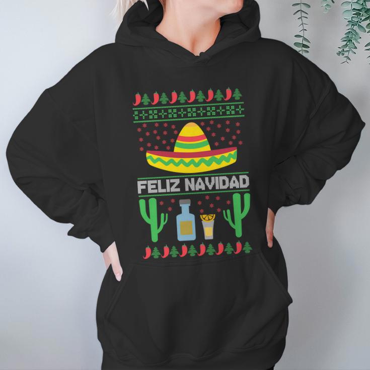 Feliz Navidad Ugly Christmas Women Hoodie Gifts for Her