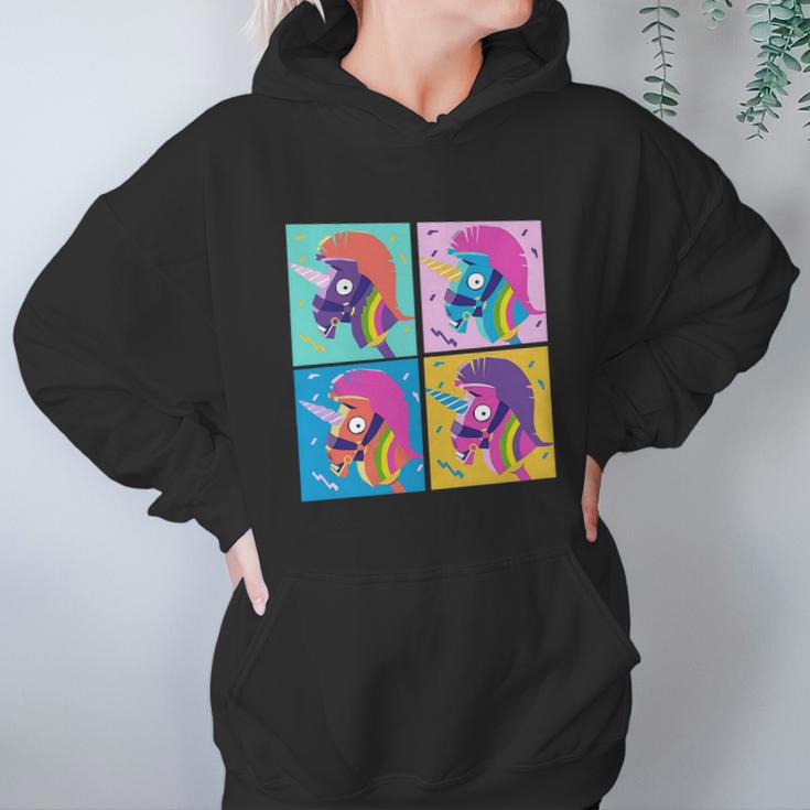 Fortnite Unicorn Llama Rainbow Women Hoodie Gifts for Her