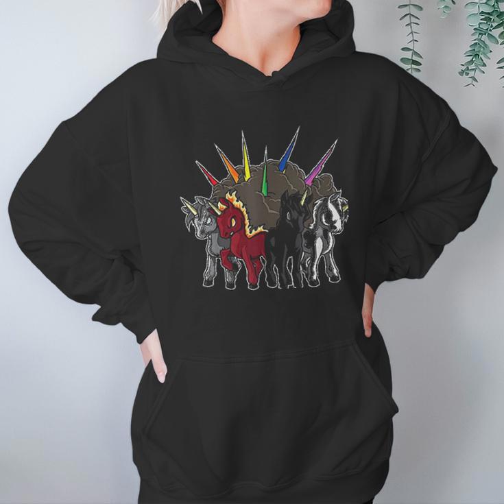 The Four Unicorns Of The Apocalypse Horsemen Parody Women Hoodie Gifts for Her