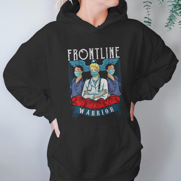 Frontline Warrior Proud Hero Nurse Superhero Gift Women Hoodie Gifts for Her