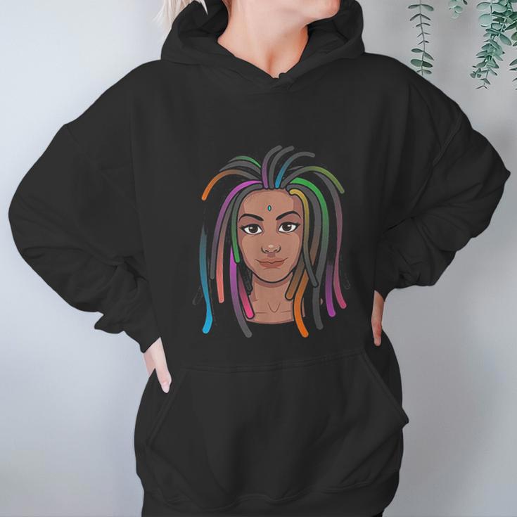 Funny Afro Radiant Black Woman With Dreadlocks Gift Women Women Hoodie Gifts for Her